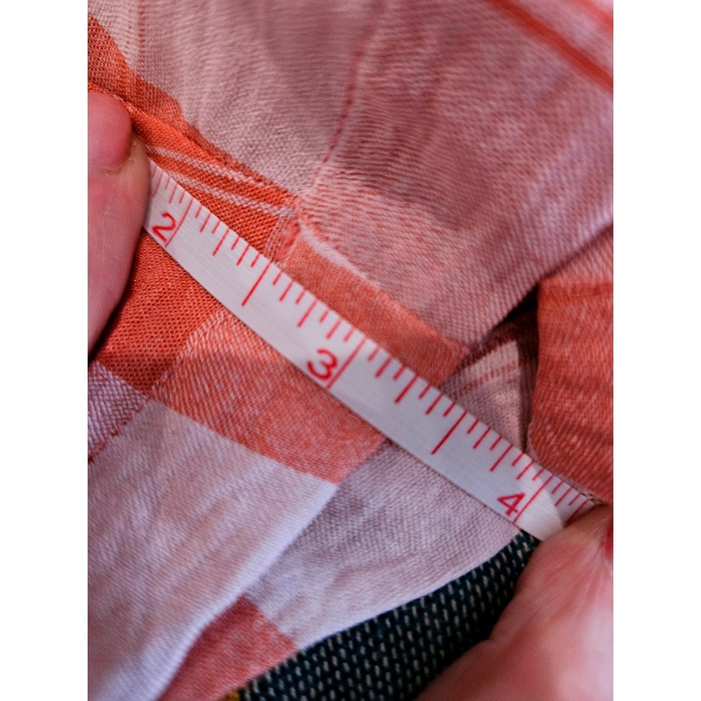Torrid Orange Plaid Smocked Waist Shorts Women's Size 00 Pockets Casual Summer - Picture 5 of 6